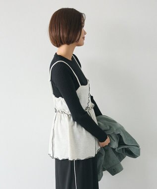 CRAFT STANDARD BOUTIQUE 配色メローキャミトップス Oatmeal