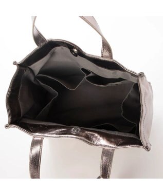 UNBILLION カシュカシュ cachecache / ソフトメタリックショッパートートS ダークシルバー