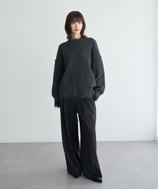 YECCA VECCA 金釦ワイドパンツ Black