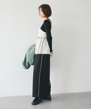 CRAFT STANDARD BOUTIQUE 配色メローキャミトップス Oatmeal