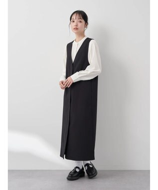 earth music&ecology フロントジップジャンスカ Black