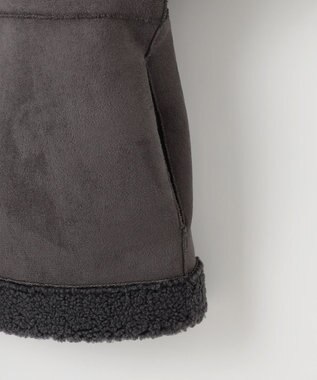 Feroux リバーシブル ムートンボアコート グレー系