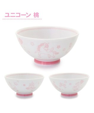 Mother garden マザーガーデン ユニコーン くっつきにくい ご飯茶碗 小盛 ピンク ピンク（淡）