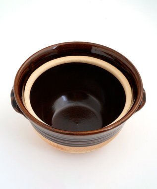 たち吉 【たち吉】伊賀飛びカンナごはん鍋（飴釉）〈１個〉伊賀焼 ブラック