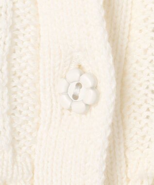 組曲 KIDS 【S-Lサイズ】クロッシェライク　カーディガン オフホワイト