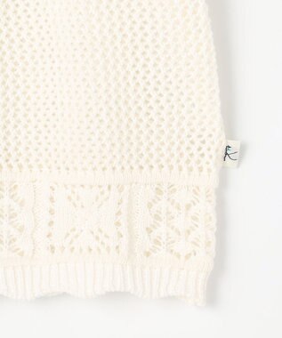 組曲 KIDS 【S-Lサイズ】クロッシェライク　カーディガン オフホワイト