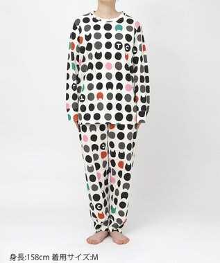 tsumori chisato SLEEP ツモリチサト パジャマ 綿100%(本体) 天竺素材 長袖 長ズボン レディース UDX598 /ワコール アイボリー