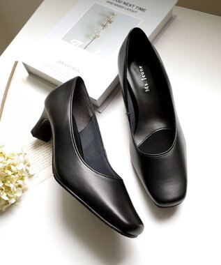 Pointer 日本製 本革プレーンパンプス ブラック