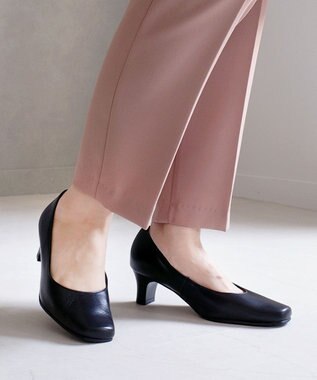 Pointer 日本製 本革プレーンパンプス ブラック