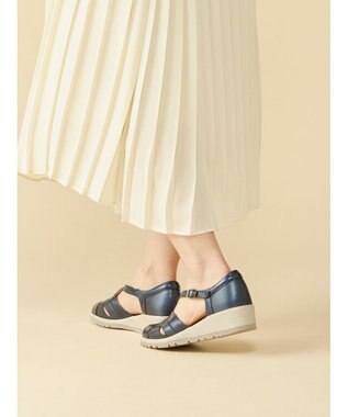 ASICS WALKING ペダラ WC120D 3E ヒール高4.0cm ブルー系