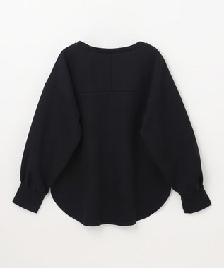 GRACE CONTINENTAL フロッキーロゴプリントトップ ブラック