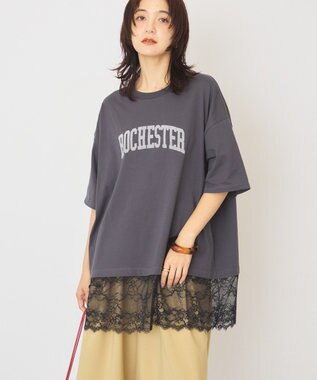 AMERICAN HOLIC カレッジロゴレースドッキングＴシャツ