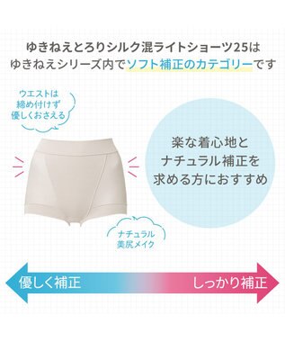 BRADELIS New York 【Yukine inc. 】ゆきねえとろりソフトシルク混ライトショーツ25  履き心地重視の補正ショーツ パールグレージュ