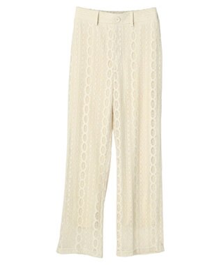 earth music&ecology フラワーレースパンツ Ivory