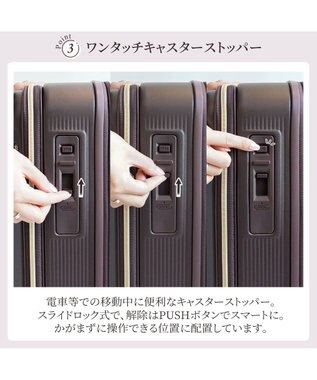 ACE BAGS & LUGGAGE Jewelna Rose エルダートローリー ボトルホルダー付 51~63L 05402 ジュエルナローズ cs ブラウン