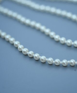 monshiro 【2WAY】ユキヤナギロング ネックレス ホワイト×ゴールド