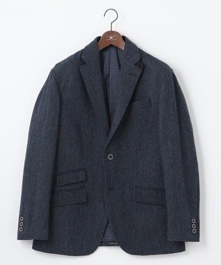 JOSEPH ABBOUD 【リラックスサイズ】ラムウールツィード ジャケット ネイビー系7