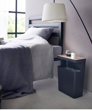 tower 天板付きトラッシュカン リン 角型 ブラウン ブラウン