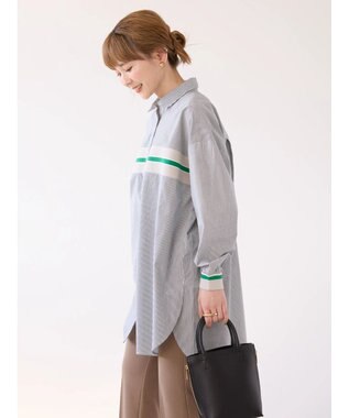 AMERICAN HOLIC リブラインシャツチュニック Off White