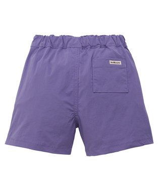 MIKI HOUSE HOT BISCUITS 【80-120cm】撥水素材 ワンポイント 5分丈パンツ パープル