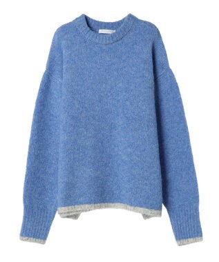 Green Parks フェアリーＭｉｘライン入りプルオーバー Blue