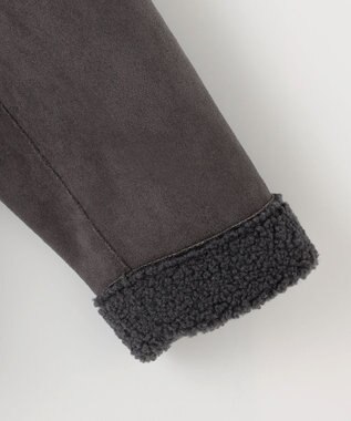 Feroux リバーシブル ムートンボアコート グレー系