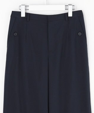 J.PRESS LADIES S トロピカルストレッチ ワイド パンツ ネイビー系