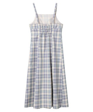 earth music&ecology ＣＨＥＣＫハイウエストフレアジャンスカ Check Blue