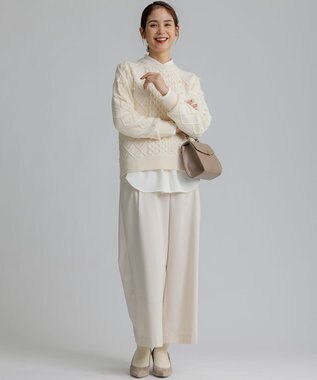 組曲 ポインテッドカラーボウタイ ブラウス アイボリー系