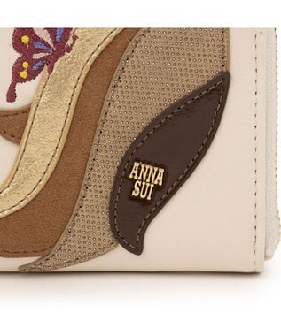 ANNA SUI バタフライポニー 薄マチ長財布 アイボリー