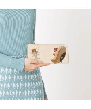 ANNA SUI バタフライポニー 薄マチ長財布 アイボリー
