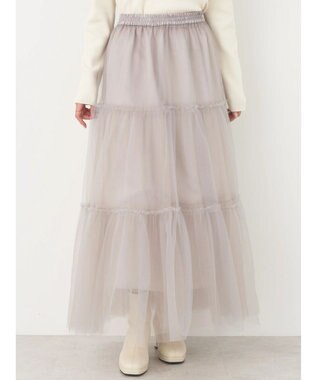 earth music&ecology マルチｗａｙチュールスカート Light Gray