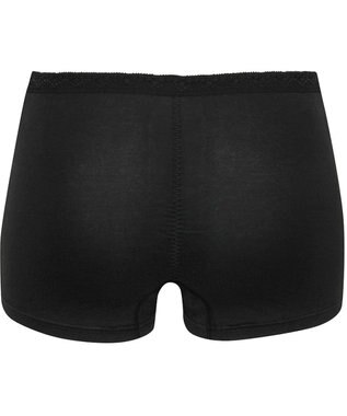 Wing サニタリーショーツ 綿混・抗菌防臭(身生地部) ナプキンがズレにくい 羽付きナプキン対応 【カナウ】 はきこみ丈ふかめ 生理用ショーツ EC8530 ウイング／ワコール ブラック