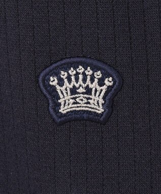 23区GOLF 【WOMEN】【日本製】クレリックカラー 長袖シャツ ネイビー系