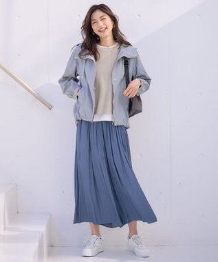 ANY L 【ウエストゴム】リラックススカーチョ ブルー