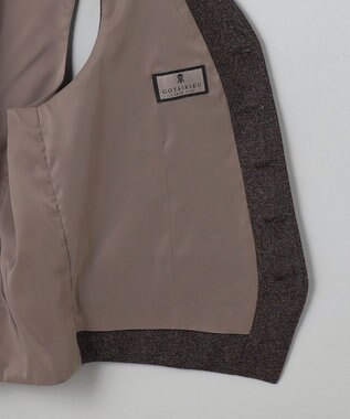 GOTAIRIKU 3ピースセットアップ対応【あたたかい】RENEWOOL ウールベスト ダークブラウン系8