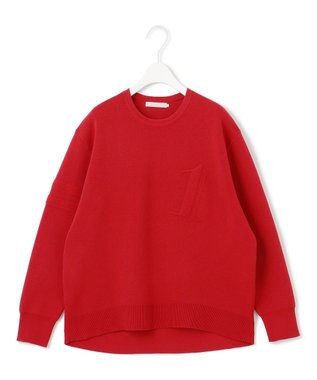 ICB 【洗える】ナンバリングカラーニット  プルオーバー ディープレッド系［ソウルナンバー１］