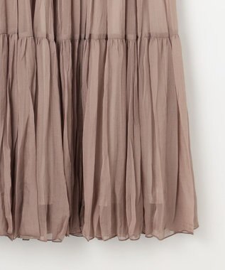 ANY SIS 【洗える】シアーワッシャーティアード スカート モカピンク
