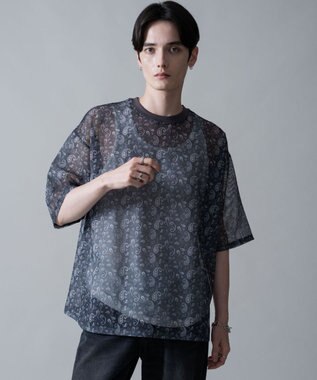 WEGO 【2点SET】メッシュパターンアンサンブルPOシャツ（SS） 柄1