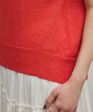 GRACE CONTINENTAL ドルマンルーズニットトップ レッド