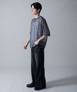 WEGO 【2点SET】メッシュパターンアンサンブルPOシャツ（SS） 柄1