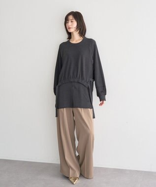 YECCA VECCA 金釦ワイドパンツ Beige