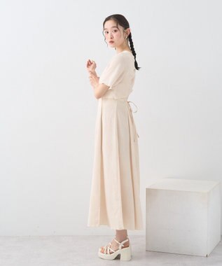 earth music&ecology ＳＥＴ２点ギャザーカットカーデ＋キャミワンピース Ivory