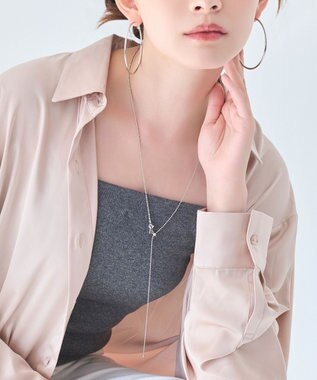 Phoebe 【金属アレルギー対応】リンキーデザインロングチェーンネックレス　シルバー　ニッケルフリー シルバー