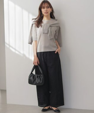 組曲 ライトラメニット アンサンブル グレージュ系