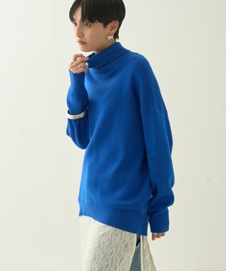 AMERICAN HOLIC ブラッシュヤーンタートルネックニットプルオーバー Blue