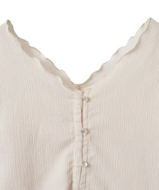 earth music&ecology ＳＥＴ２点ギャザーカットカーデ＋キャミワンピース Ivory