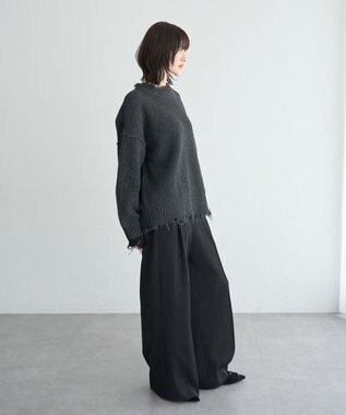 YECCA VECCA 金釦ワイドパンツ Black