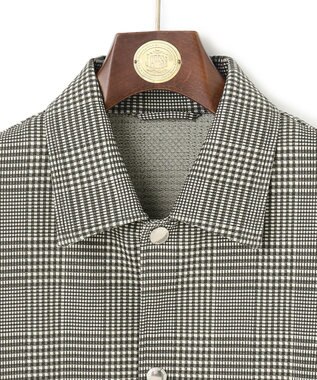 J.PRESS MEN 【KANEMASA】 グレンチェック サッカージャージー コーチジャケット ブラック系3