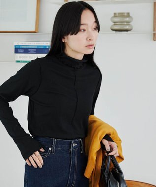 WEGO ソフトタッチカラーリブロンT ブラック